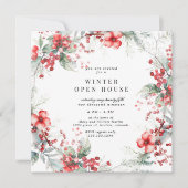 Invitation de maison ouverte florale aquarelle de (Devant)