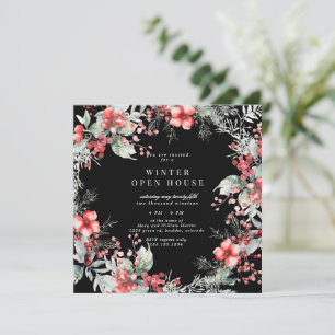 Invitation de maison ouverte florale aquarelle pou