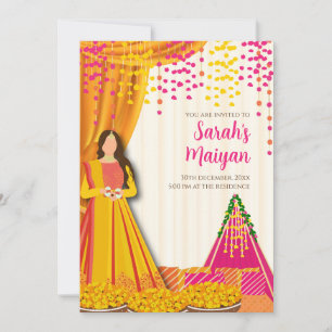 Invitation de Maiyan des invitations haldi, invita