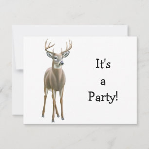 Invitation de mâle de cerfs communs coupée la