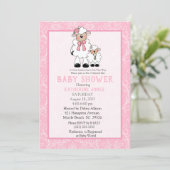 Invitation de Maman et Little Lamb Baby shower (Debout devant)