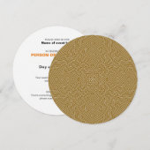 Invitation de manche infinie en or et blanc (Devant / Derrière)