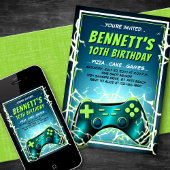 Invitation de manette de jeu vidéo