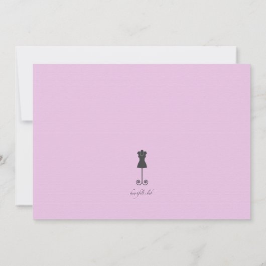 Invitation de mannequin de mode (Dos)