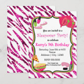 Invitation de maquillage de la fête du bois d'oeuv (Devant / Derrière)