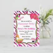 Invitation de maquillage de soirée pyjama pour fil (Debout devant)