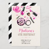 Invitation de maquillage pailleté (Devant / Derrière)