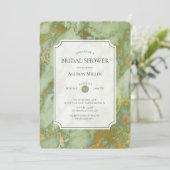 Invitation de marbre de Fête de la mariée d'or (Debout devant)