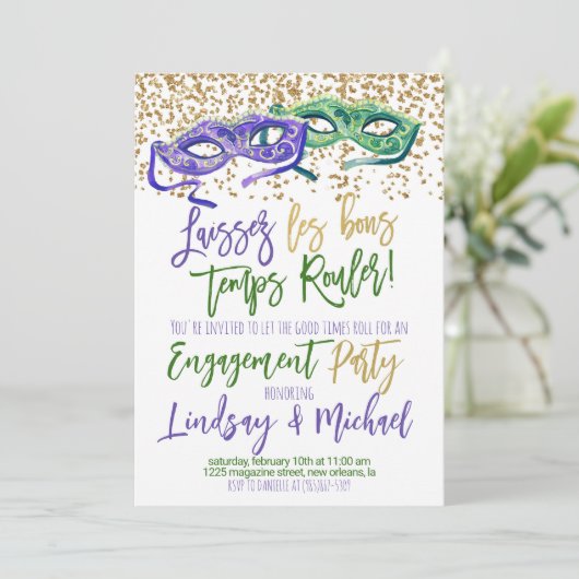 Invitation de Mardi Gras (Debout devant)