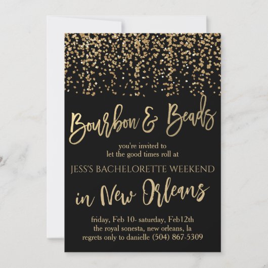 Invitation de Mardi Gras (Devant)