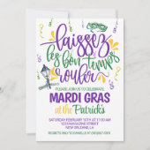 Invitation de Mardi Gras (Devant)