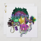 Invitation de Mardi Gras (Devant / Derrière)