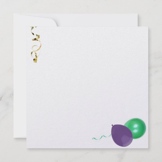 Invitation de Mardi Gras (Dos)