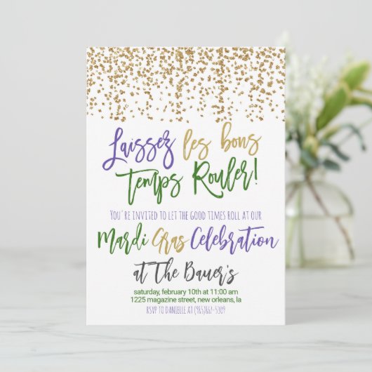 Invitation de Mardi Gras (Debout devant)