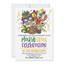 Invitation de Mardi Gras