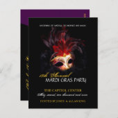 Invitation de Mardi Gras (Devant / Derrière)
