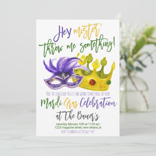 Invitation de Mardi Gras (Debout devant)