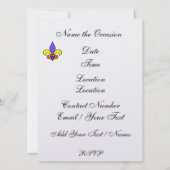 Invitation de Mardi Gras (Dos)