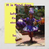 Invitation de mardi gras (Devant / Derrière)