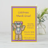 Invitation de Mardi Gras Bear (Debout devant)