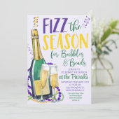 Invitation de Mardi Gras Champagne (Debout devant)