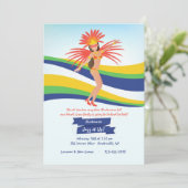 Invitation de Mardi Gras, danseuse du Carnaval (Debout devant)