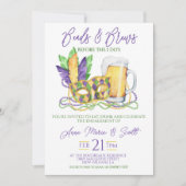 Invitation de Mardi Gras Engagement Party (Devant)