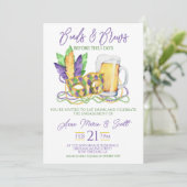 Invitation de Mardi Gras Engagement Party (Debout devant)