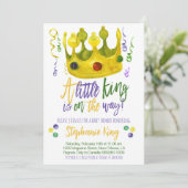 Invitation de Mardi Gras King Baby shower (Debout devant)