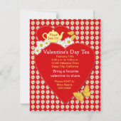 Invitation de marguerites de thé de Valentine (Dos)