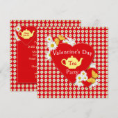 Invitation de marguerites de thé de Valentine (Devant / Derrière)