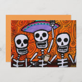 Invitation de mariachi de Dia de los Muertos (Devant / Derrière)