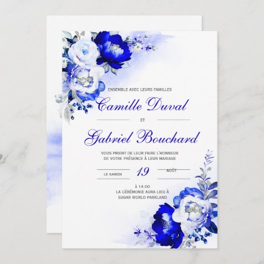 Invitation De Mariage (Devant / Derrière)