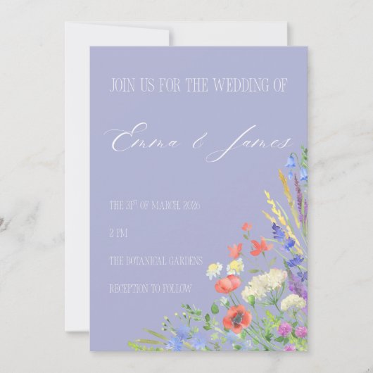 Invitation de mariage (Devant)