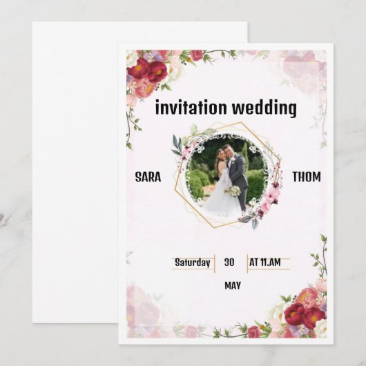 INVITATION DE MARIAGE (Devant / Derrière)