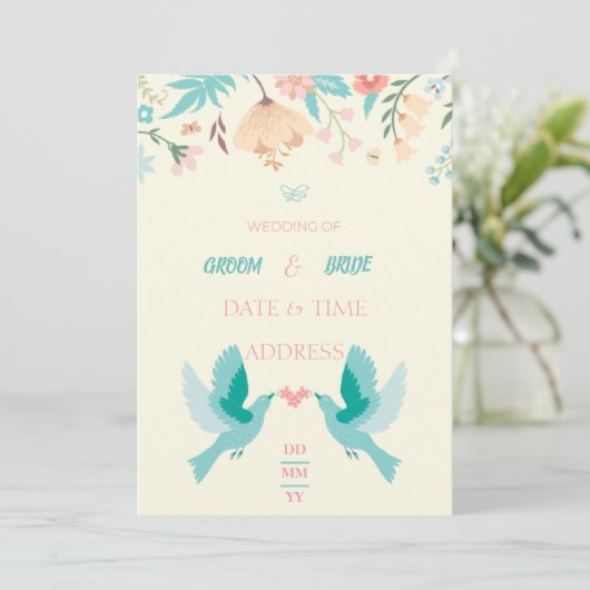 Invitation de mariage (Debout devant)