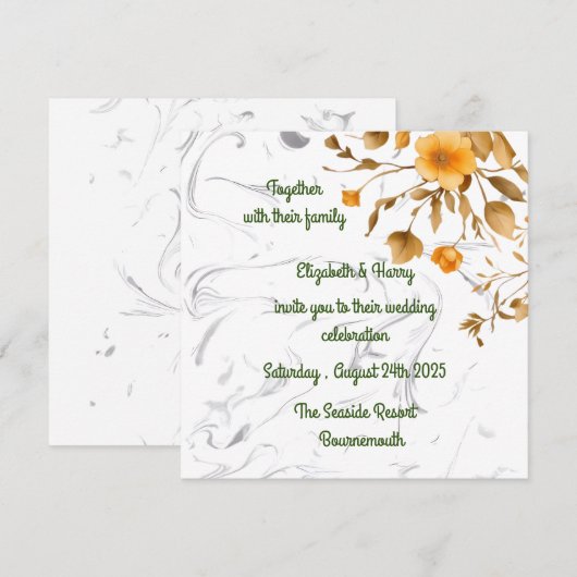Invitation de mariage  (Devant / Derrière)