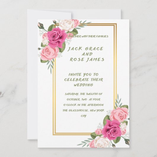 Invitation de mariage (Devant)