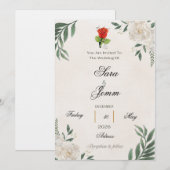 Invitation de mariage (Devant / Derrière)