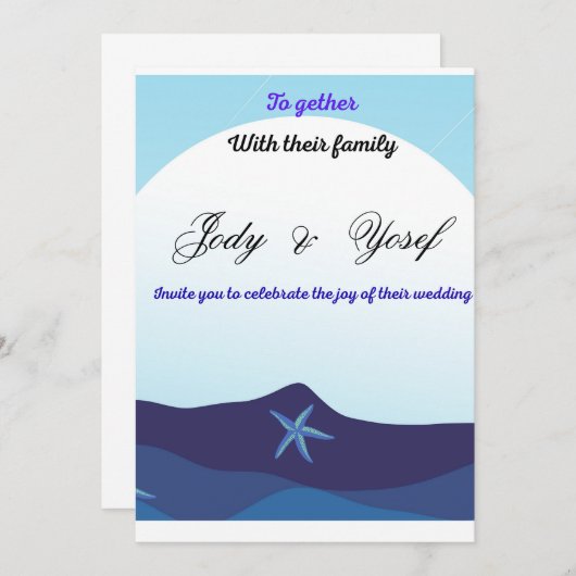 Invitation de mariage (Devant / Derrière)