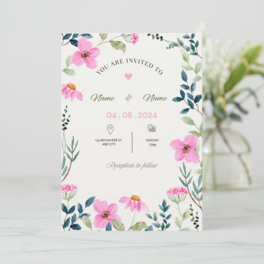 Invitation de mariage (Debout devant)