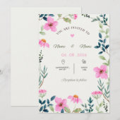 Invitation de mariage (Devant / Derrière)