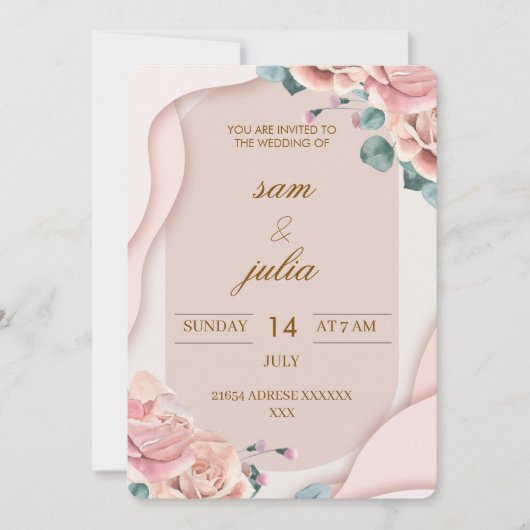 Invitation de mariage (Devant)