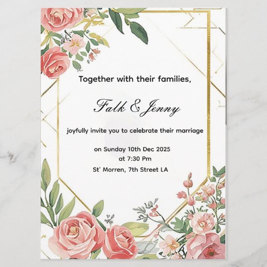 Invitation de mariage (Devant)