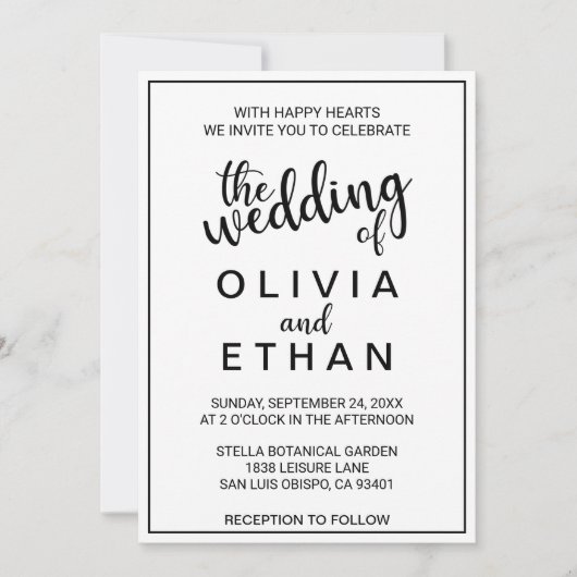 Invitation de mariage (Devant)