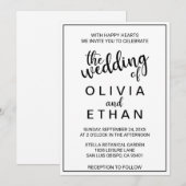 Invitation de mariage (Devant / Derrière)