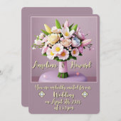 " INVITATION DE MARIAGE " (Devant / Derrière)