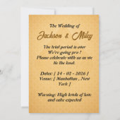 Invitation de mariage (Dos)