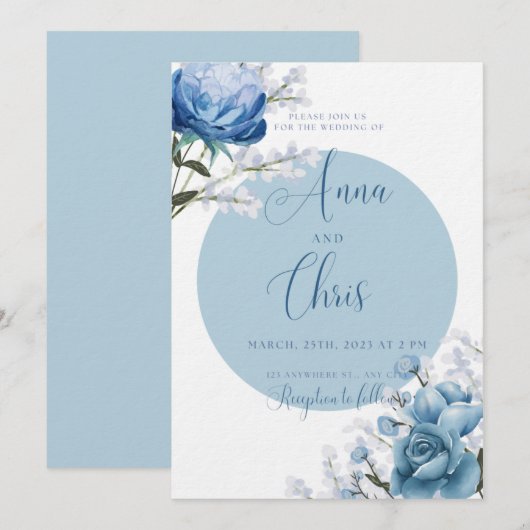 invitation de mariage  (Devant / Derrière)