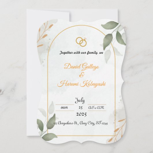 invitation de mariage (Devant)